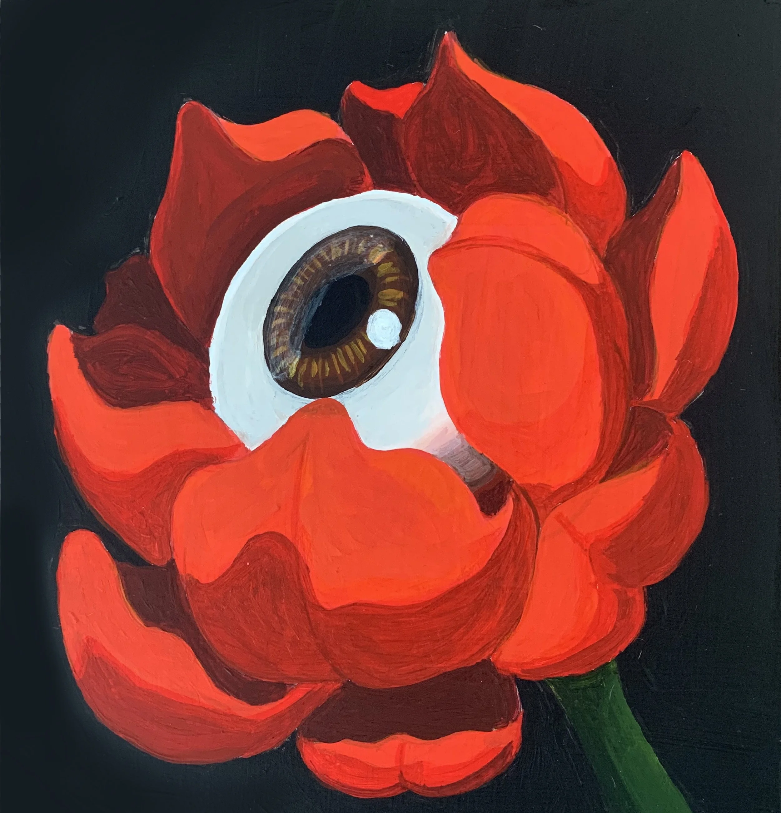 Innerbloom, acrylic 8x8