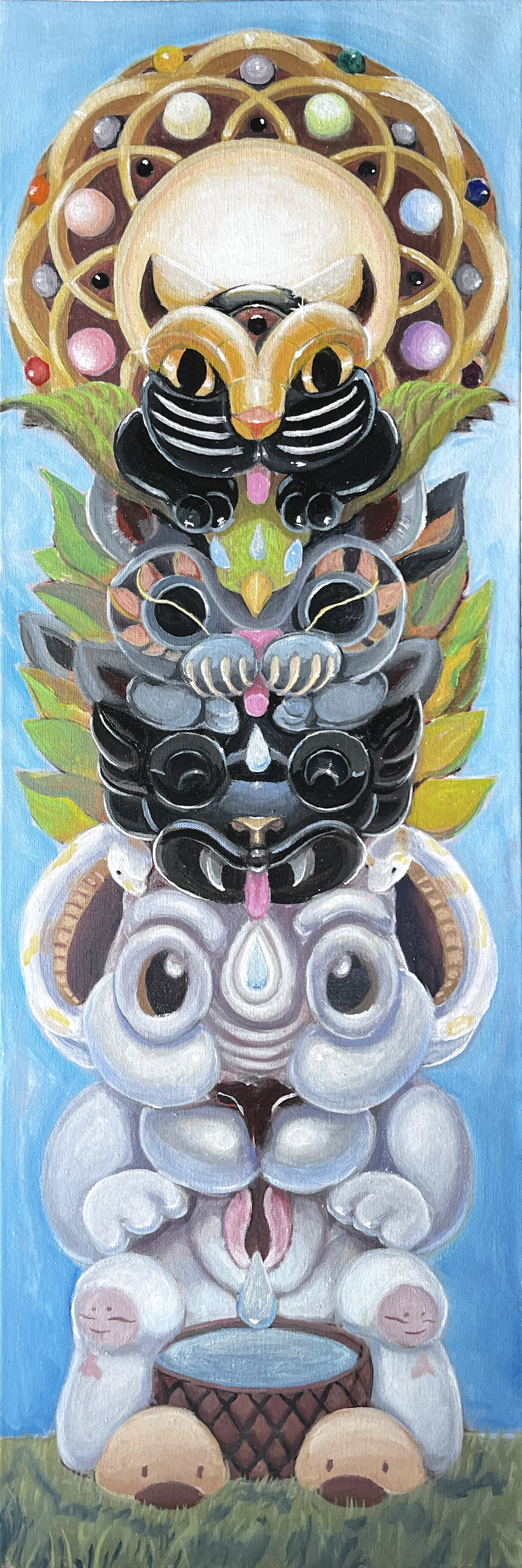 Totem 2, acrylic 16x36