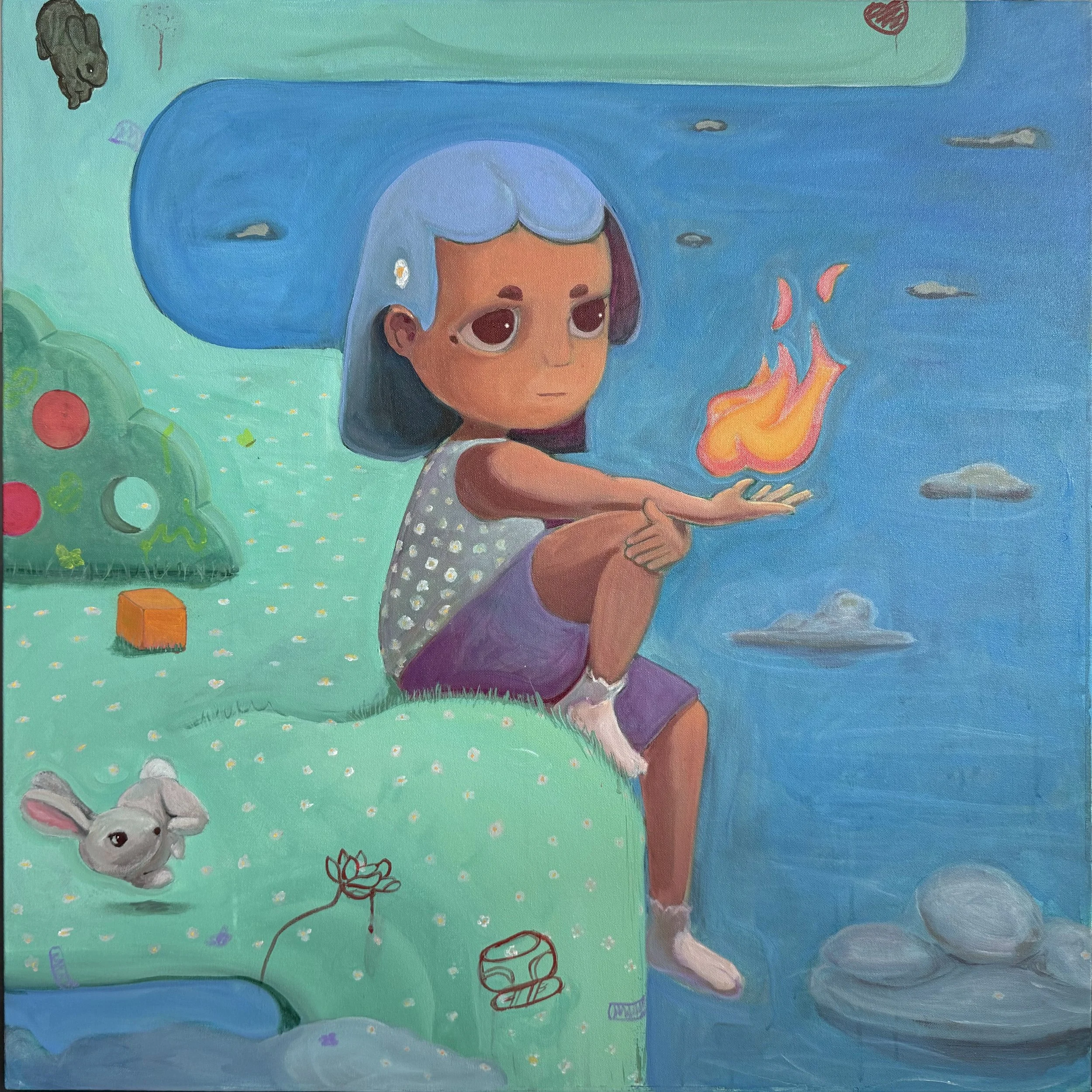 Plastic Beaches, acrylic, 36x36in