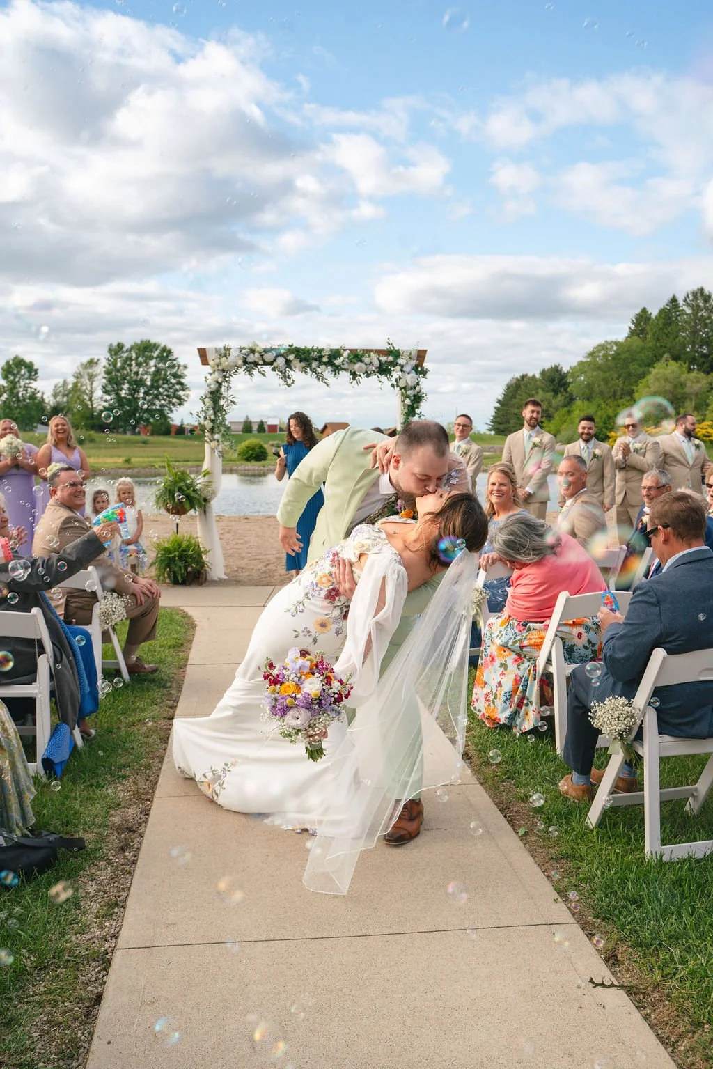 Wedding at the beach at Wildflower Estate in Gibsonburg, Ohio