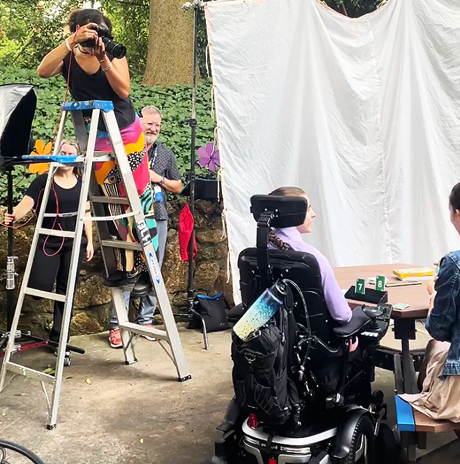 Healthcare advertising photographer capturing authentic hospital campaign imagery in a outdoor environment.