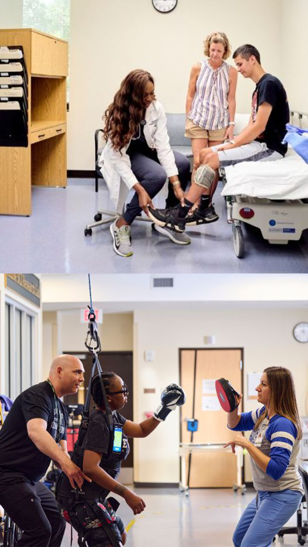 Calm healthcare photo shoot environment with patient and provider photographed by commercial healthcare photographer.