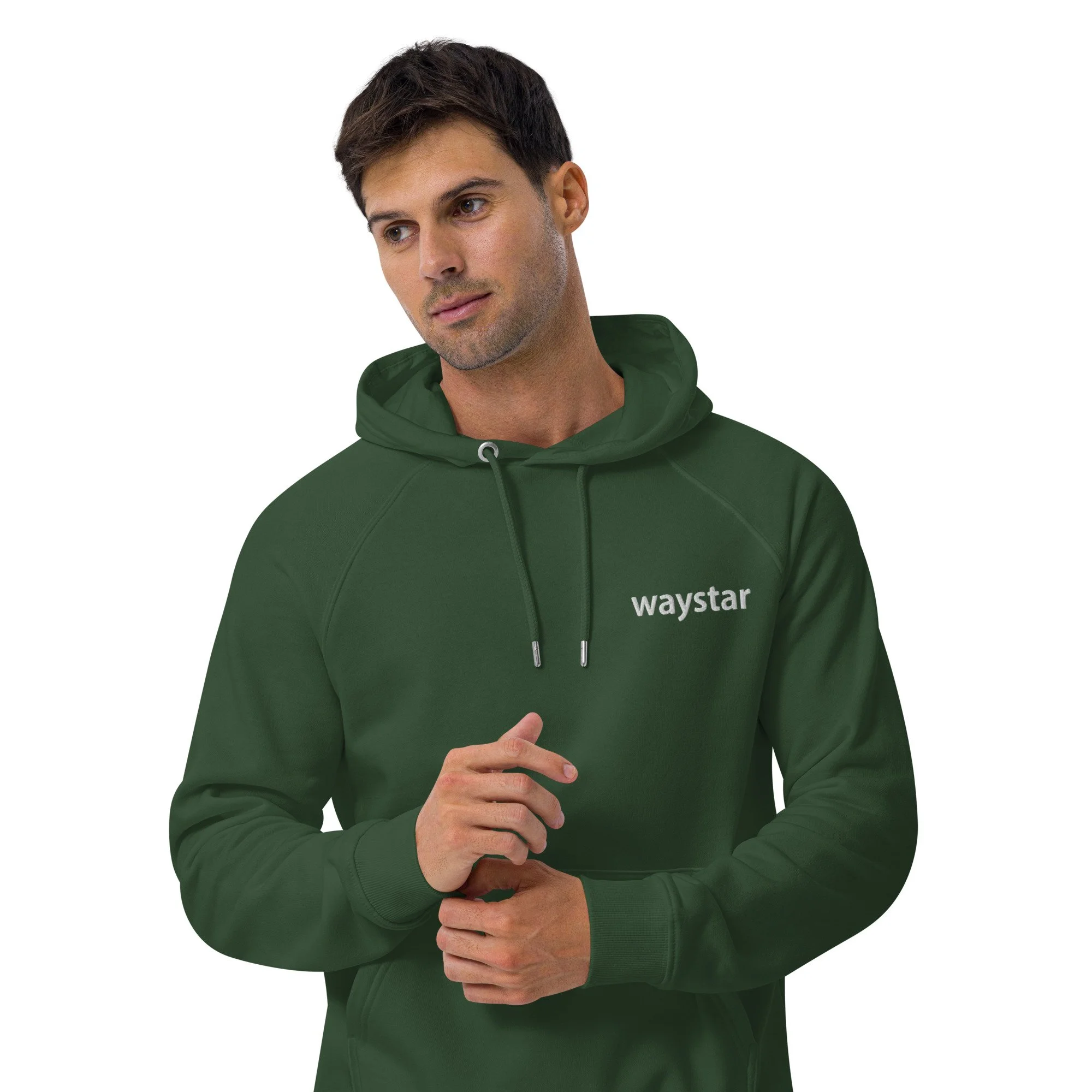 unisex-eco-raglan-hoodie-bottle-green-front-3-64216a81b66c3.jpg