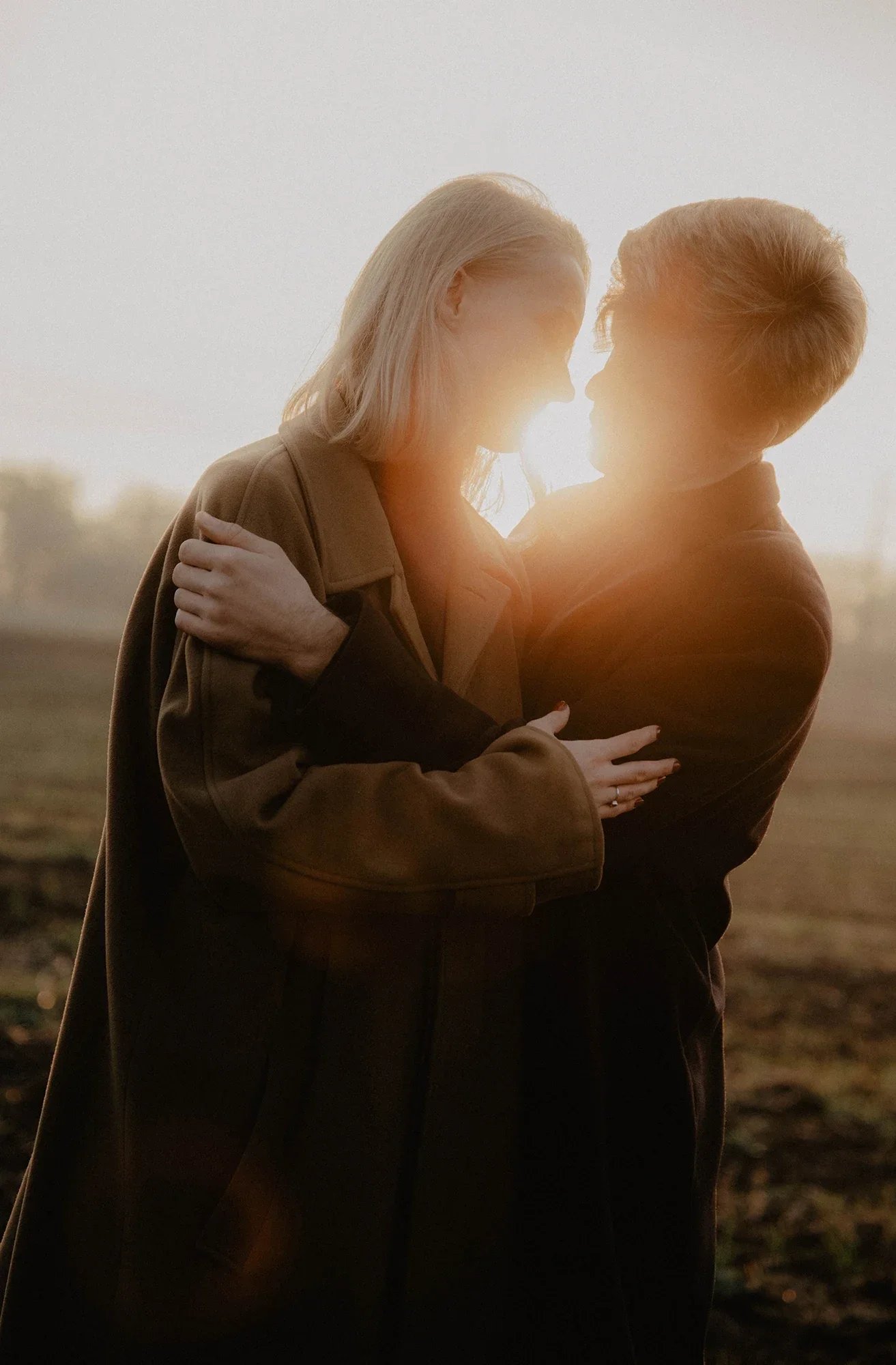 Autumn couple photoshoot in a field in Freiburg Germany..webp