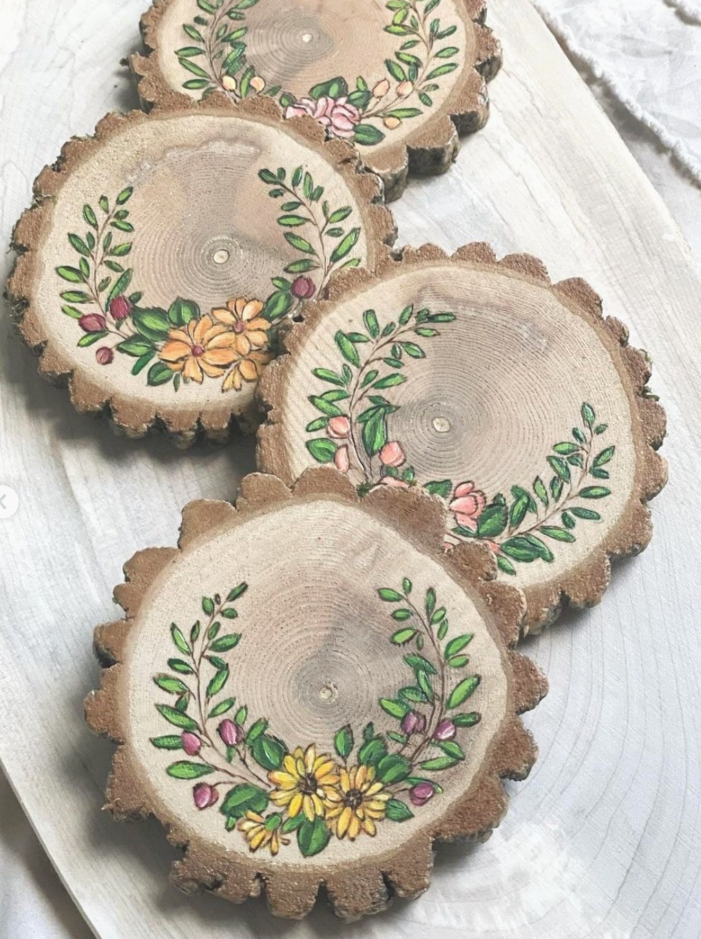 Floral Wreath Coaster (Priced Per Piece)