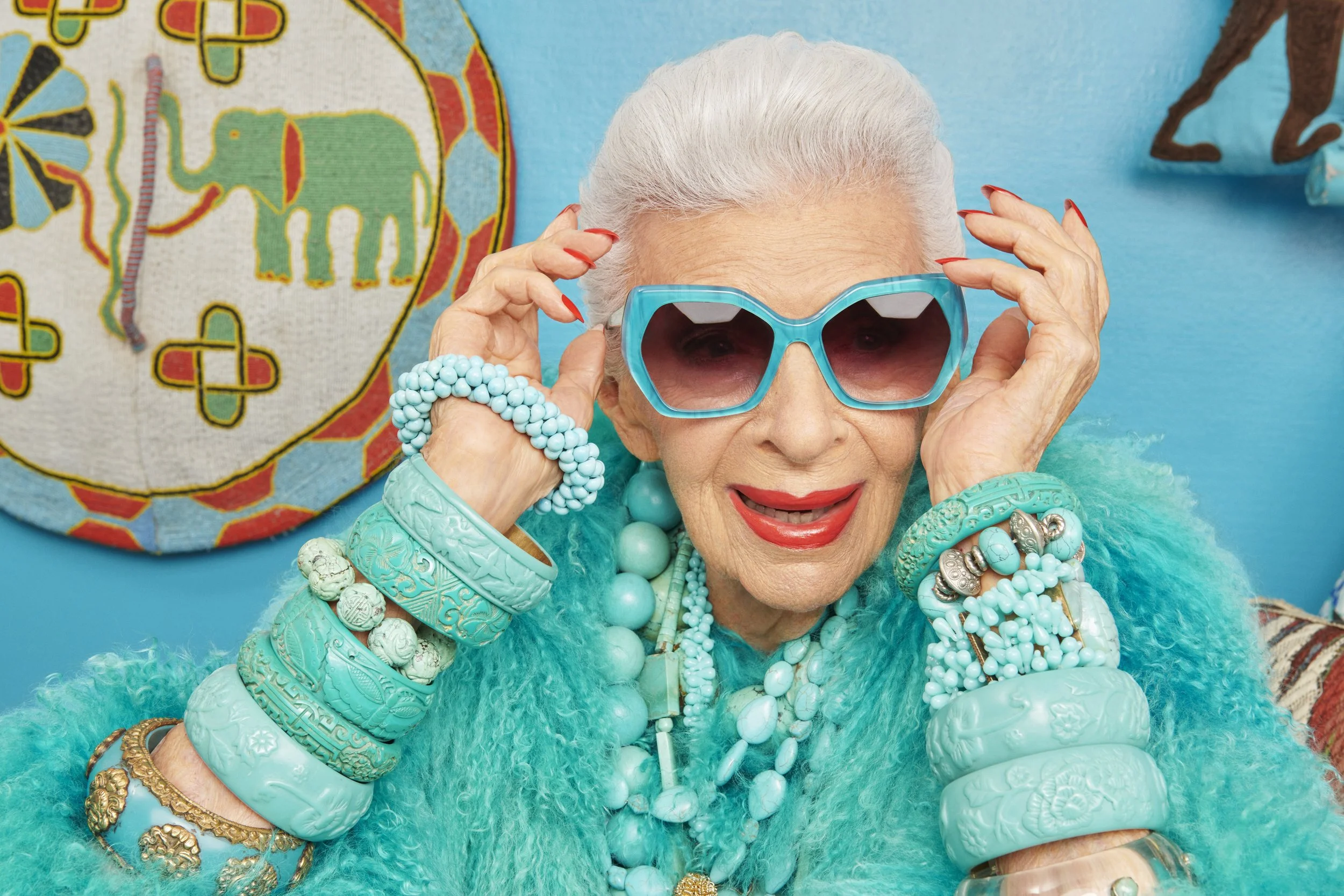 Influential fashion icon Iris Apfel