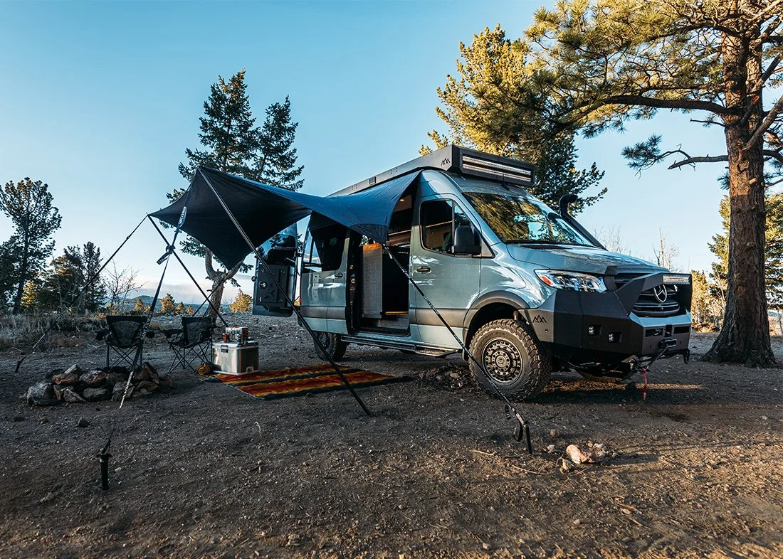 camper van pull out tent attached