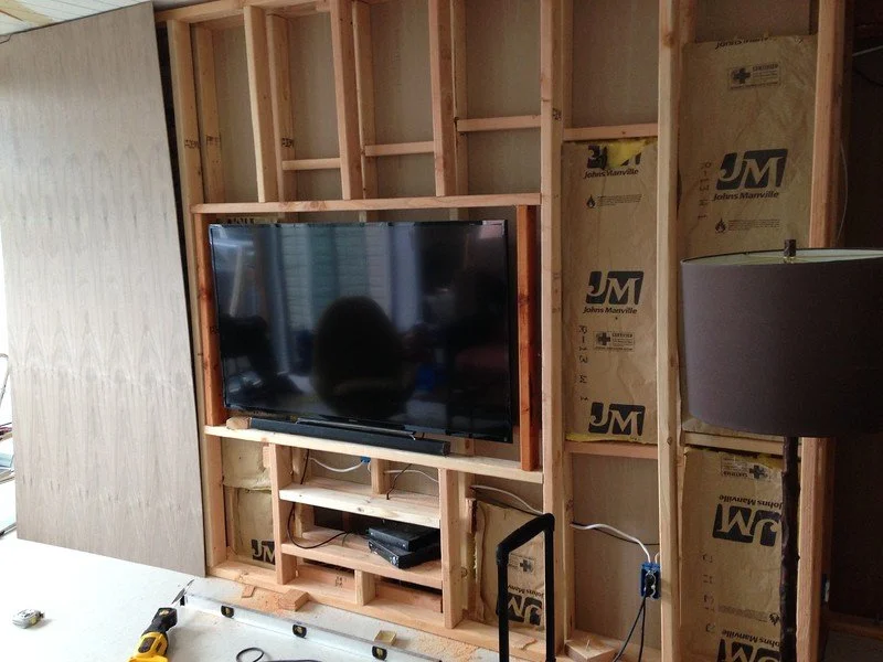 Living Room Remodel: Media Wall, Windows, Closet - 75% Complete — Mid ...