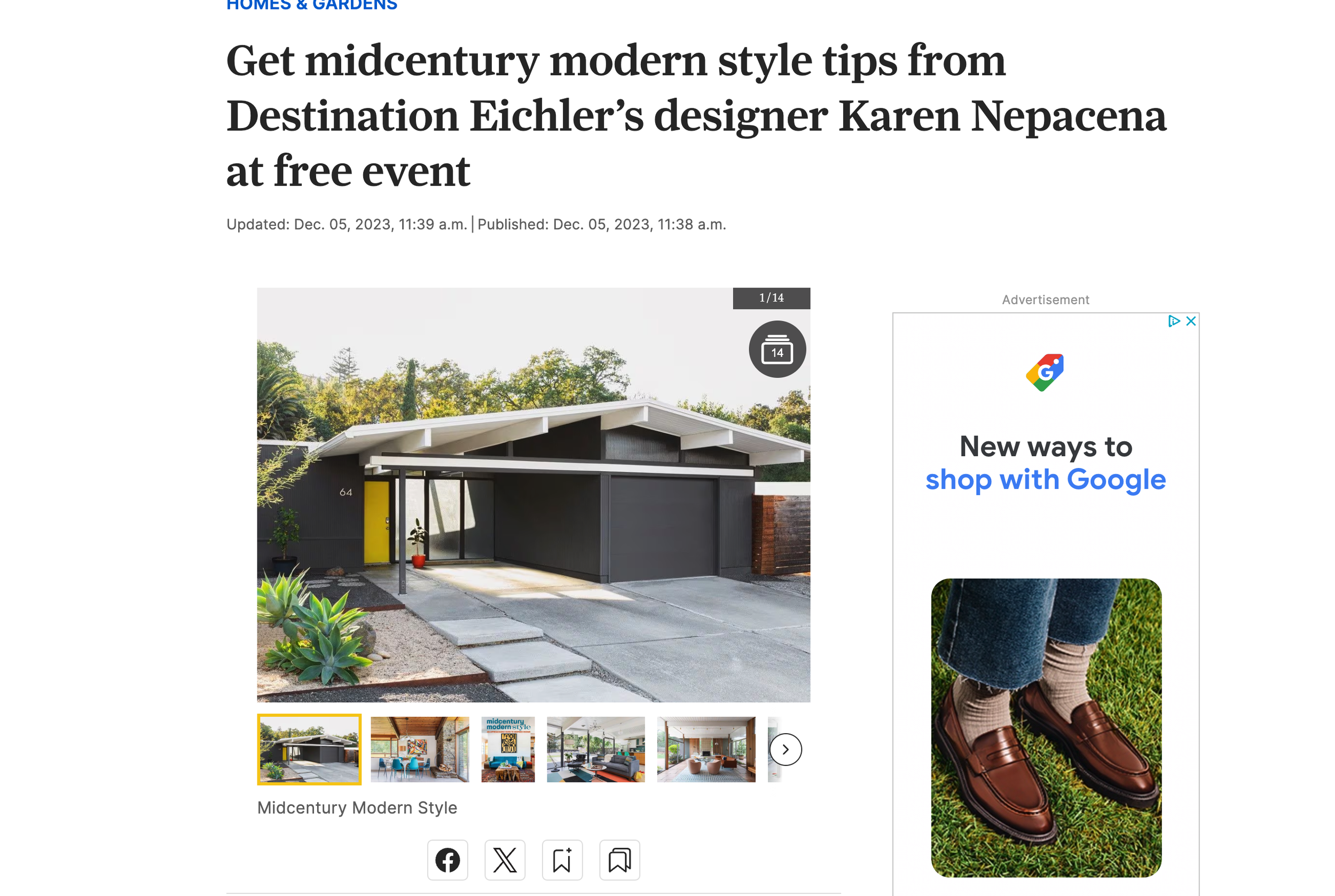 The Oregonian: Get midcentury modern style tips from Destination Eichler’s designer Karen Nepacena at free event