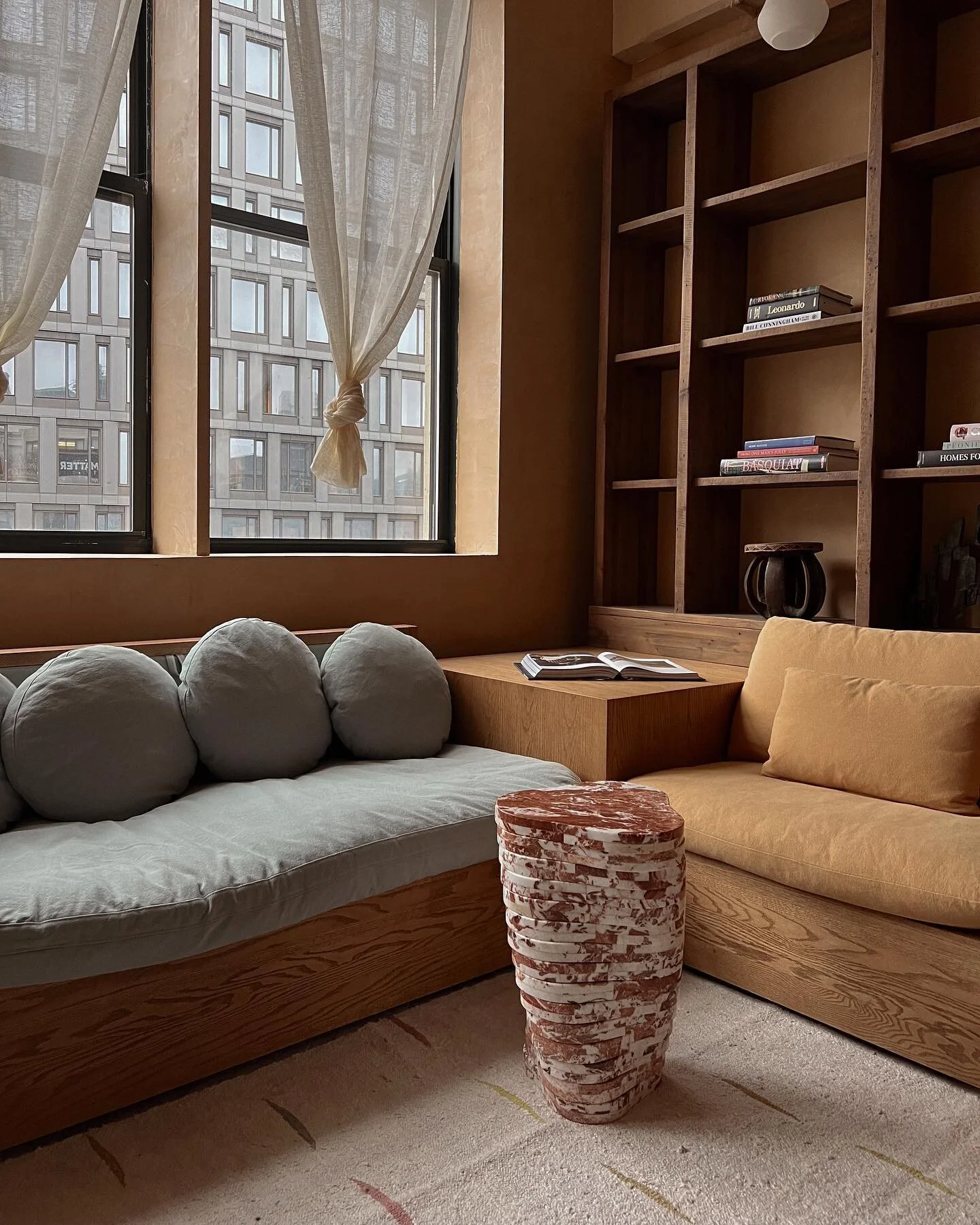 This gloomy weather has me dreaming about being cuddled up in this cozy little corner. Beyond excited to see some cozy corners of our own being installed at our clients homes very soon!

#njinteriordesigner #njinteriordesigners #njkitchendesigner