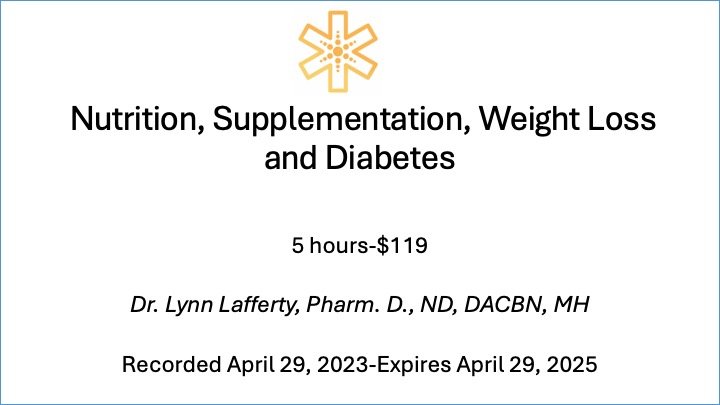 2023-04-29 Nutritional Therapy and Supplementation Therapy