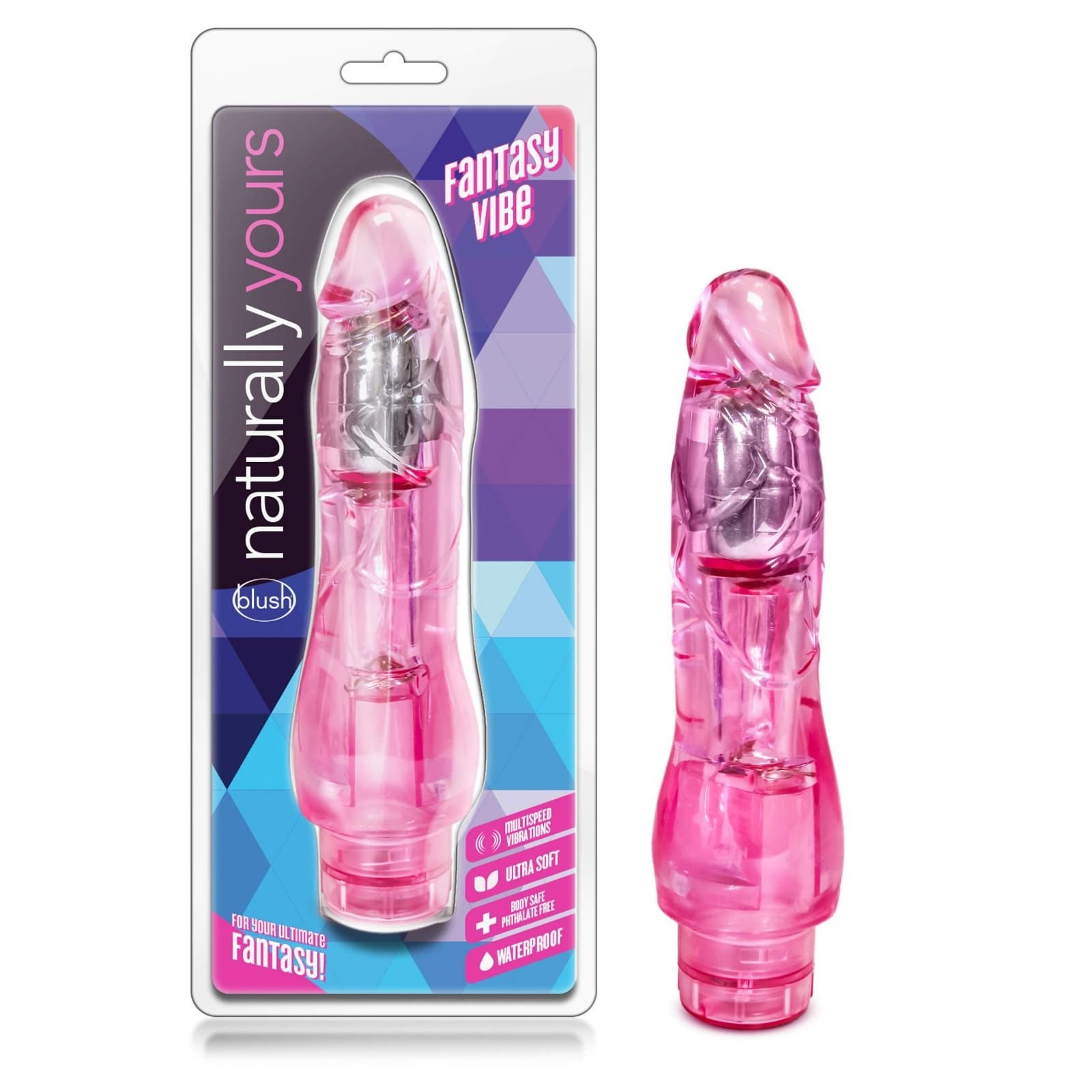 Naturally Yours Fantasy Vibrating Dildo 8.5in - Purple.jpeg