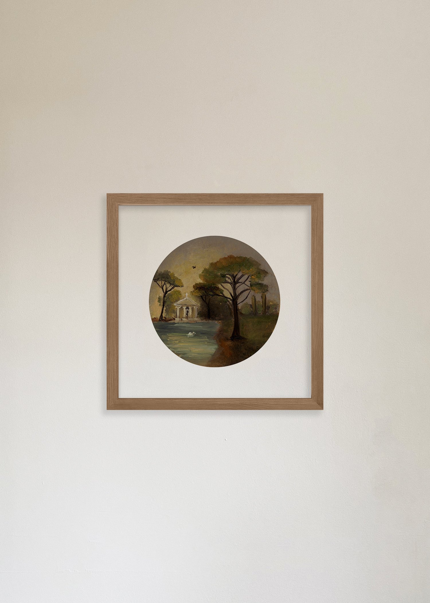 Villa Borghese Gardens in walnut frame.jpg