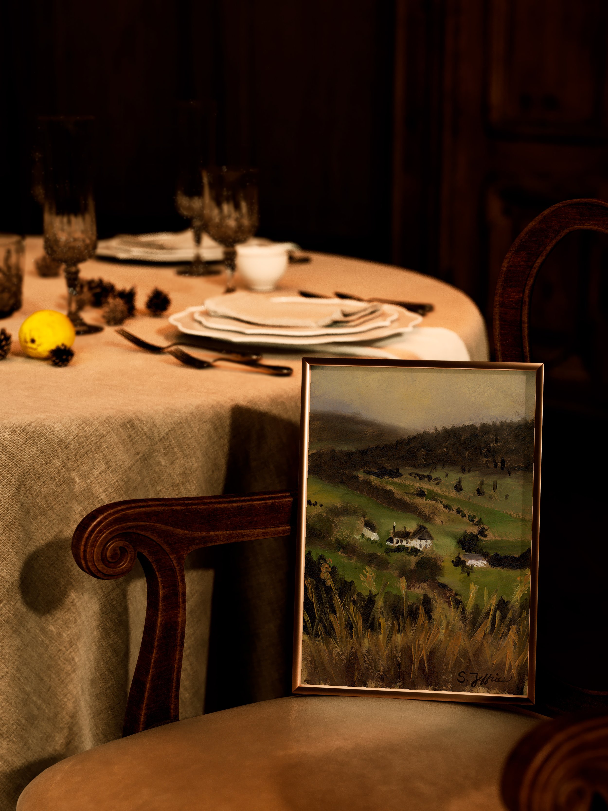 french countryside landscape in romantic dining room 2.jpg
