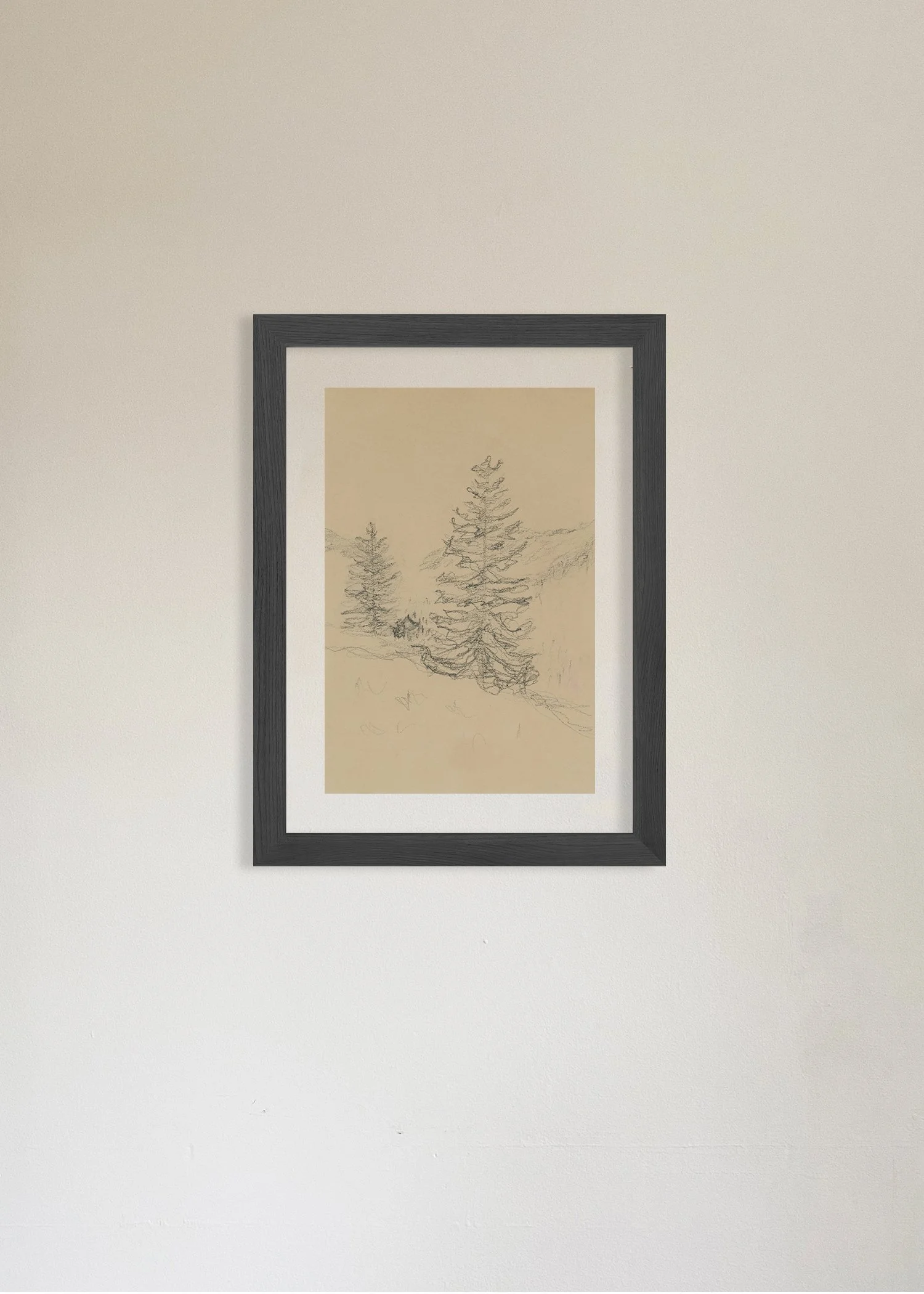 Pine Tree Drawing Digital Download