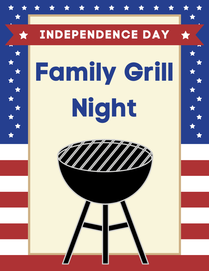 Independence Day Family Grill Night flyer