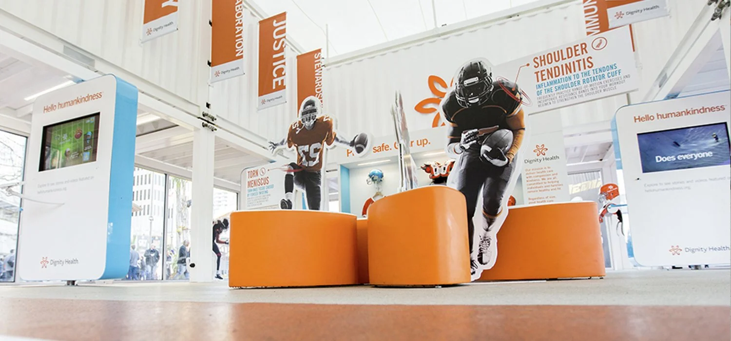 <p>Dignity Health</p>Super Bowl Popup<span>Hide</span> <span> PRESS POP BRAND </span>