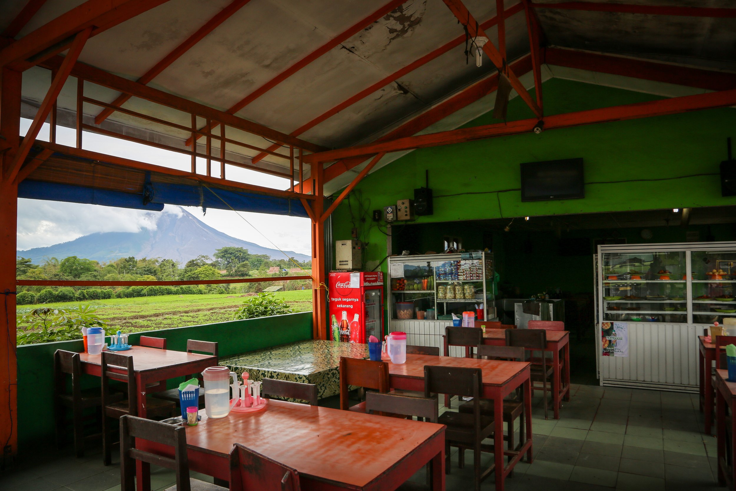 A warung next to Sinabung Volcano, Sumatra.