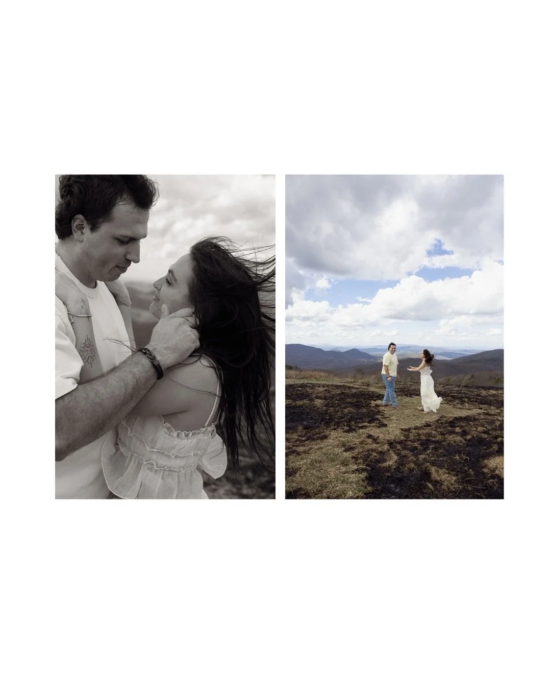 KATIE + JUSTIN 
Saturday&rsquo;s engagement session shot on digital at Max Patch Mountain. The park service had just finished control burning the area but it honestly ended up being such a vibe. 10/10. 

Also, shout out to Bayleigh and Teddy who wran