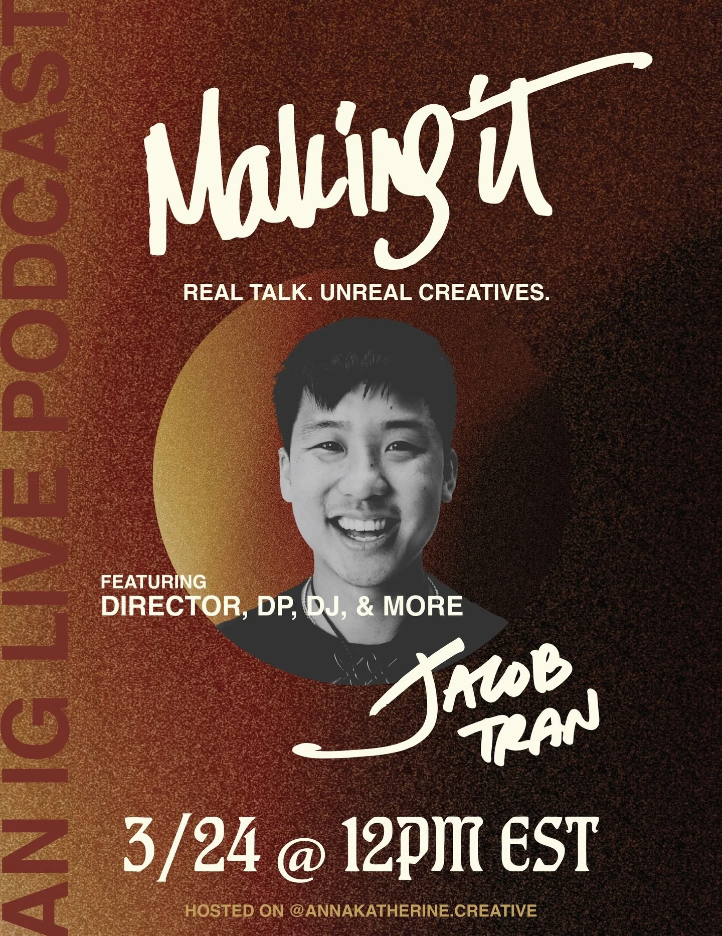 Episode 6 of [Making It] next week will be featuring @jacob_tran. Jacob is a director and DP based in Los Angeles and Dallas, with a wide-ranging interest in photography, editing, lighting, commercial and fashion, editorial, mixed media, motion graph