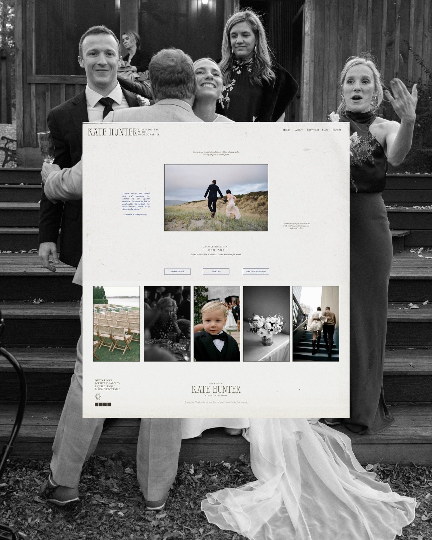 Nashville-based film photographer, @_katehunter &lsquo;s brand identity was the result of deep, intentional collaboration&mdash;shaped through the same 1:1 Brand Strategy Workshops I guide every client through, prior to any technical design conversat