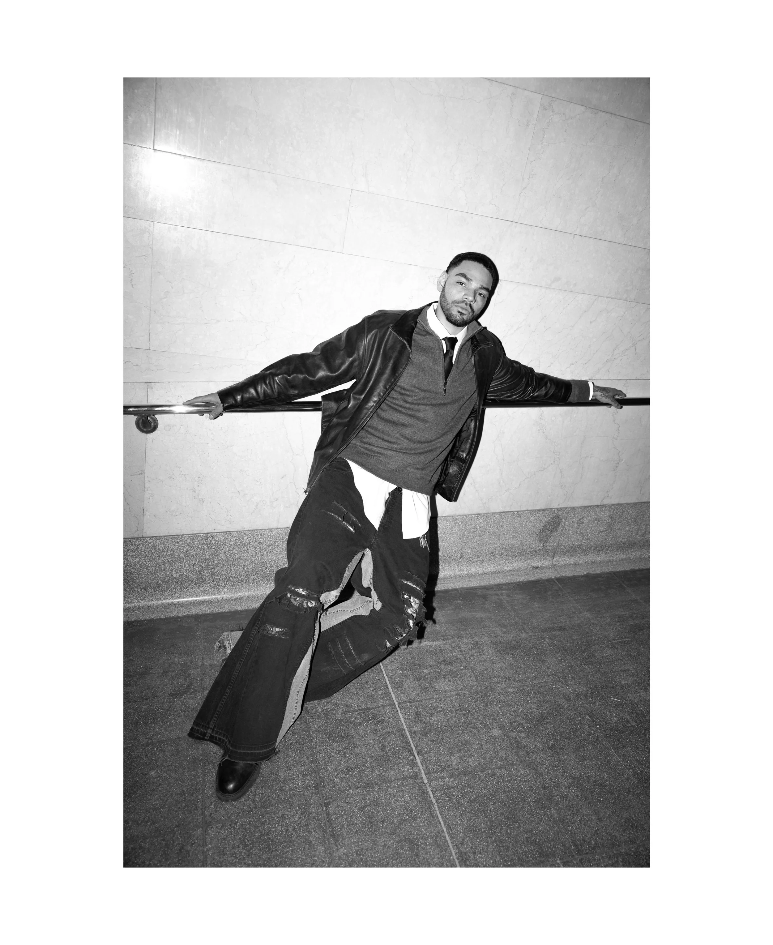 NYFW FW26 with designer &amp; model @lennydontcare shot by @annakatherine.creative on digital in Grand Central Station in Midtown Manhattan. 

Custom jeans are @garina.lb designed by @lennydontcare

Now booking shoots with no travel fees in NYC June 