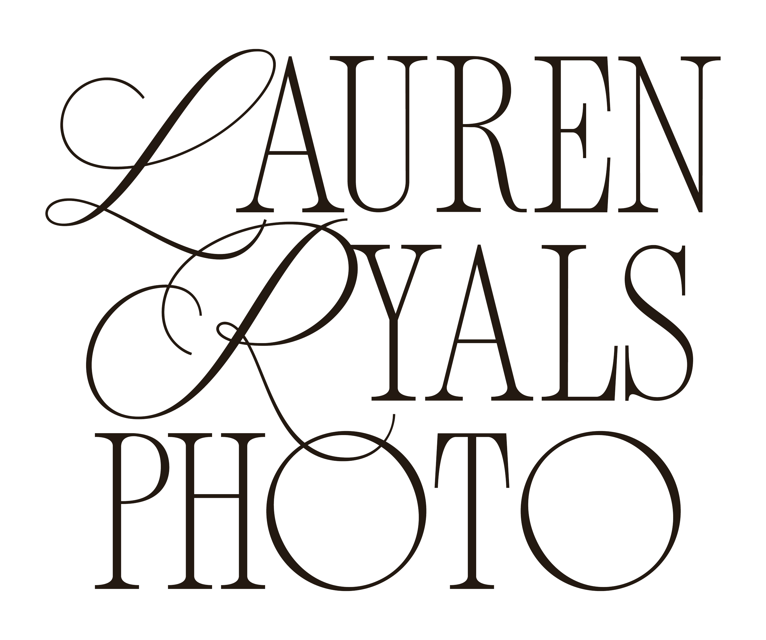 Stylized logo for Lauren Payal's photo, written in elegant black script font.