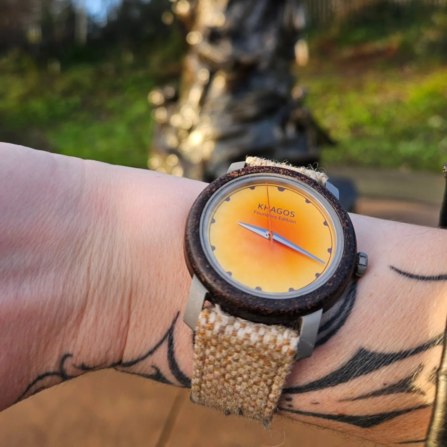 In front of the iconic Peter Pan statue in Hyde Park 🌟 Our &ldquo;Chapter 1&rdquo; (REF. #CH1) is our first ever watch. Our story is just beginning!

~
#khagoswatch #coffeewatch #britishwatchmaking #britishwatch #wristwatchcheck