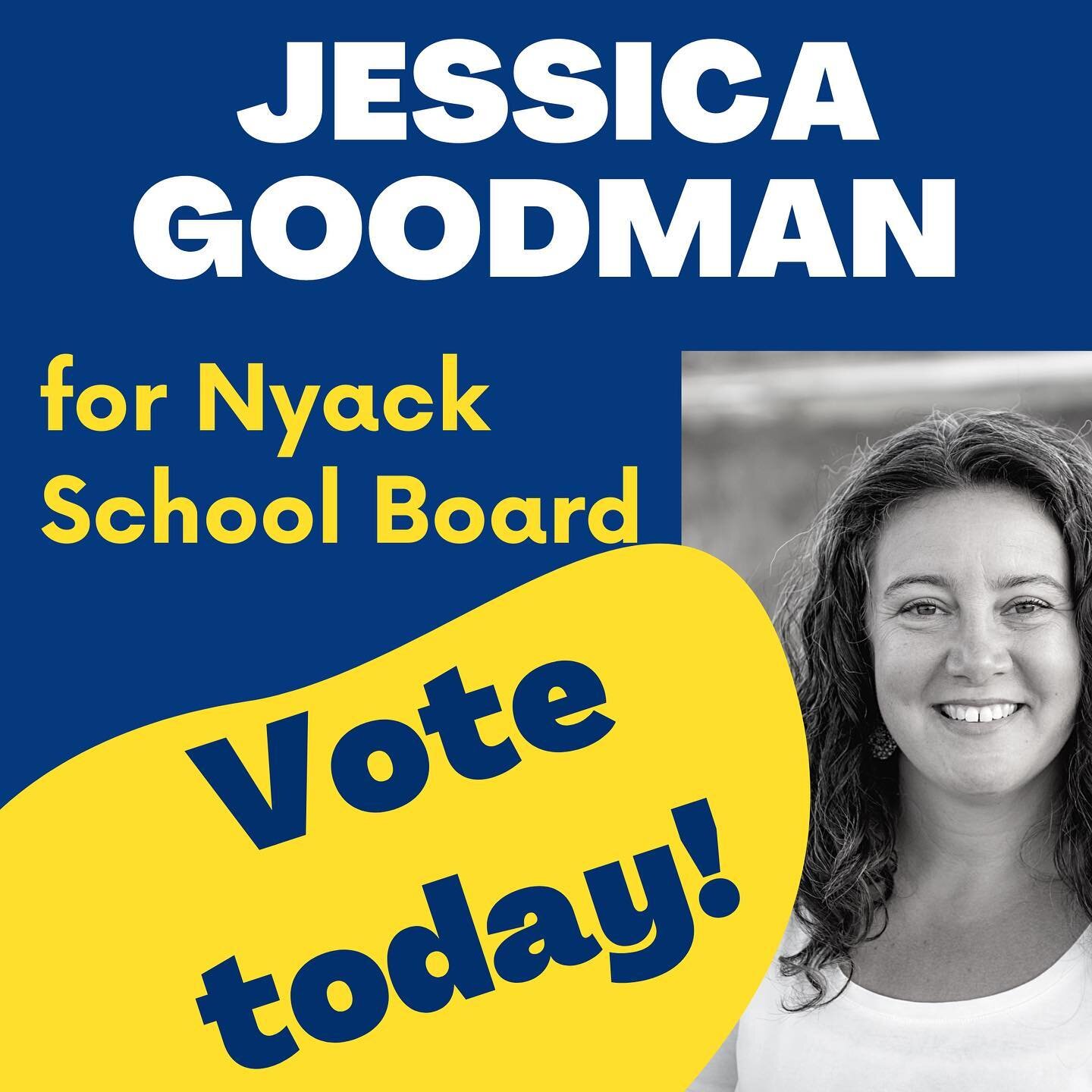 Today&rsquo;s the day, friends! Polls are open 7am - 9pm, link in bio to find your polling place. #GoodmanForNyackSchoolBoard