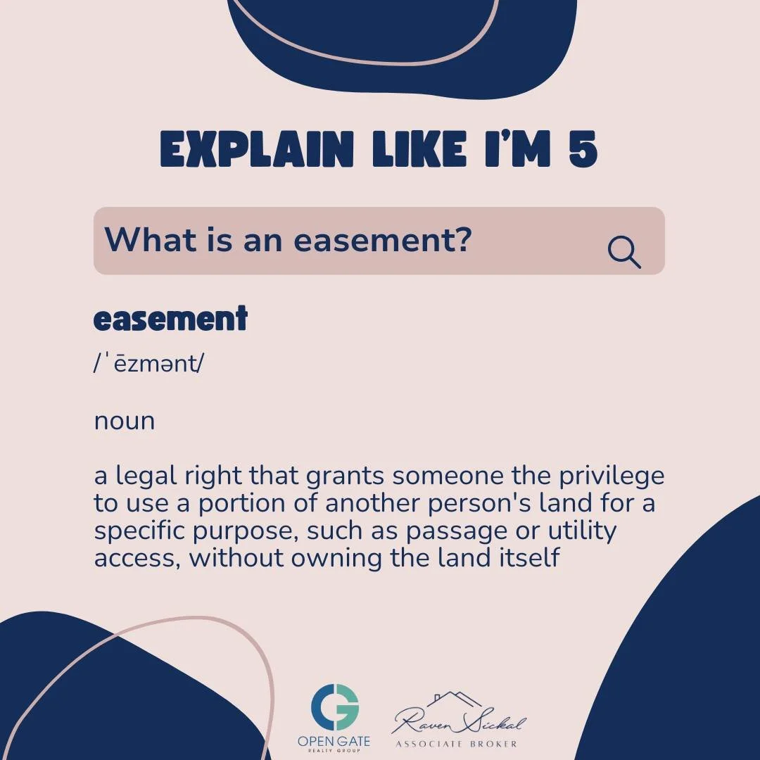 🏡 Explain Like I’m 5: Easement edition!
An easement is like a tiny path on your yard that someone else is allowed to use - maybe a neighbor, or the city for utilities. You still own the land, but you share that small part. Simple, right? 😉
.