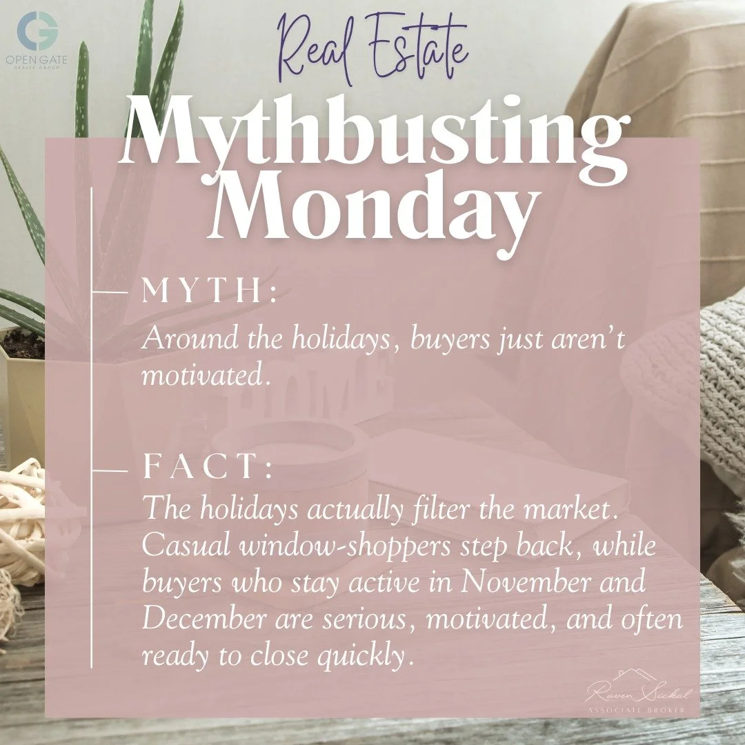 Holiday buyers aren&rsquo;t less motivated - they&rsquo;re more serious.
.
.
.
.
.
.
.
.
#MythBustingMonday #RealEstateMyths #RVARealEstate #HomeBuyingTruths #MotivatedBuyers #WinterMarket #VirginiaRealEstate