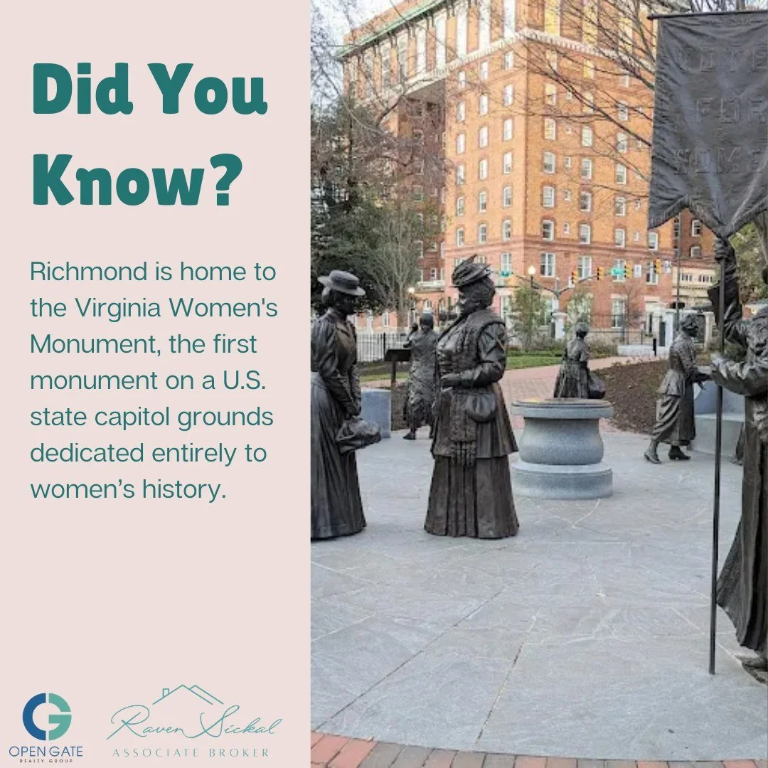 Located in Capitol Square, the monument (called Voices from the Garden) features 12 bronze statues honoring influential women who helped shape Virginia. Among them are figures like Pocahontas, Maggie L. Walker, and frontier survivor Mary Draper Ingle
