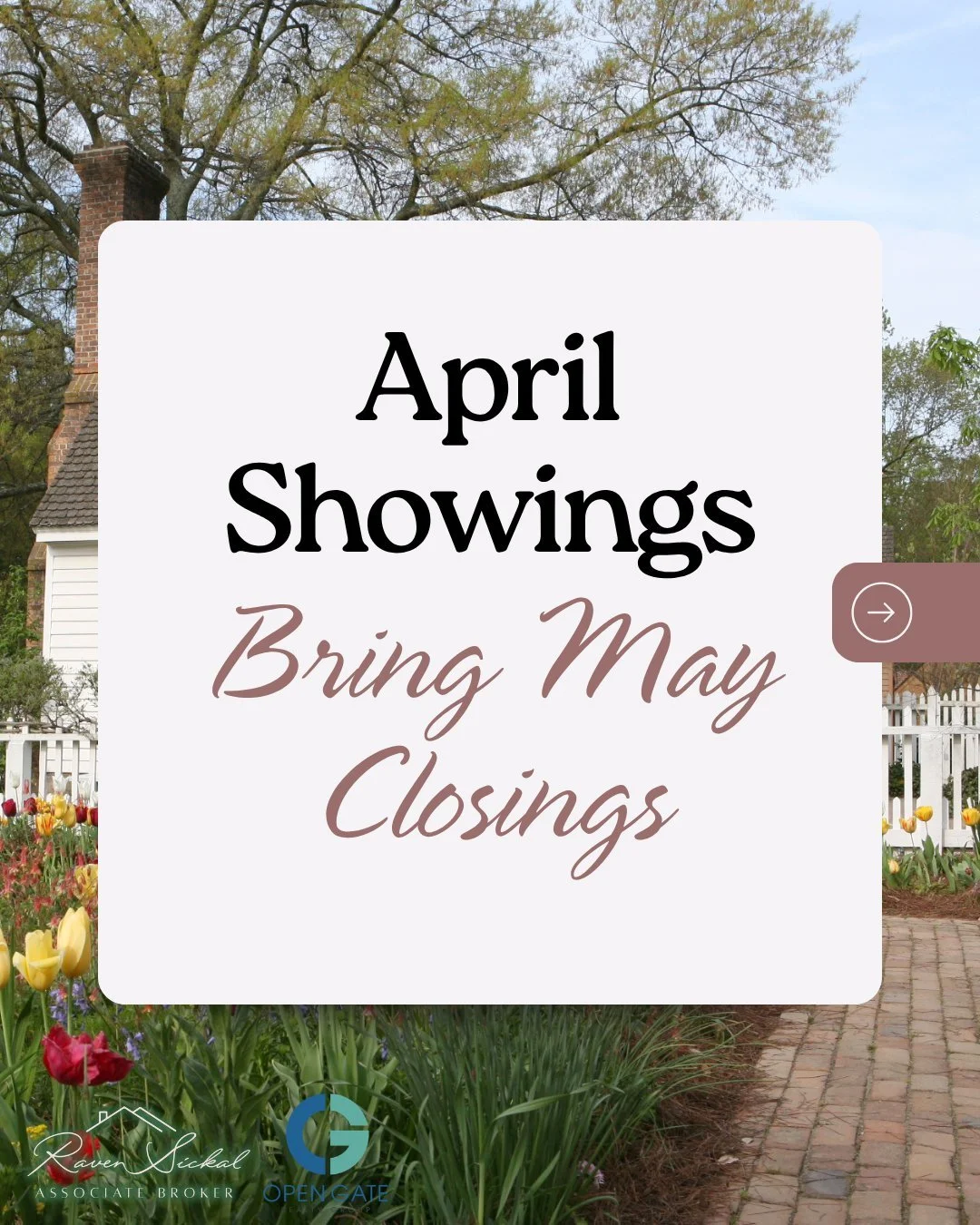 April showings = May closings 🌸

Right now in RVA:
✔️ Homes are still competitive
✔️ The $300K&ndash;$450K range is moving FAST
✔️ The best areas are heating up for spring

If you want to be under contract before summer&hellip;
April is when it star