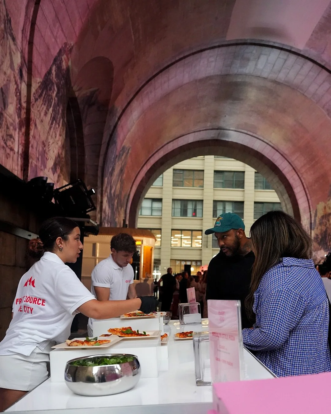 Caviar found its way onto a classic slice. 

A New York style pie topped with cr&egrave;me fra&icirc;che, basil, and caviar, served hot under the DUMBO Archway for evian&rsquo;s 200th anniversary. 

#pizza #nycpizza #DUMBO #evianwater #caviar
