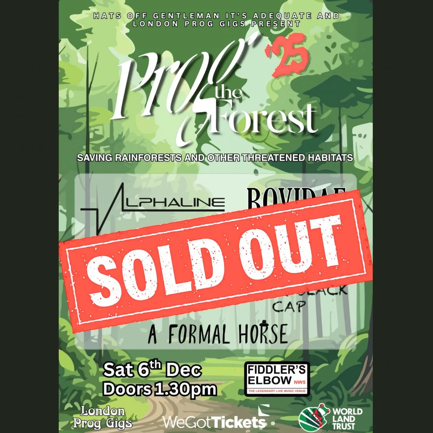 Today&rsquo;s a special one.
We&rsquo;re on our way to play at Prog The Forest, a festival raising money to protect forests and support environmental action. 🌍💚

We get to make music AND help something that actually matters &mdash; how lucky is tha