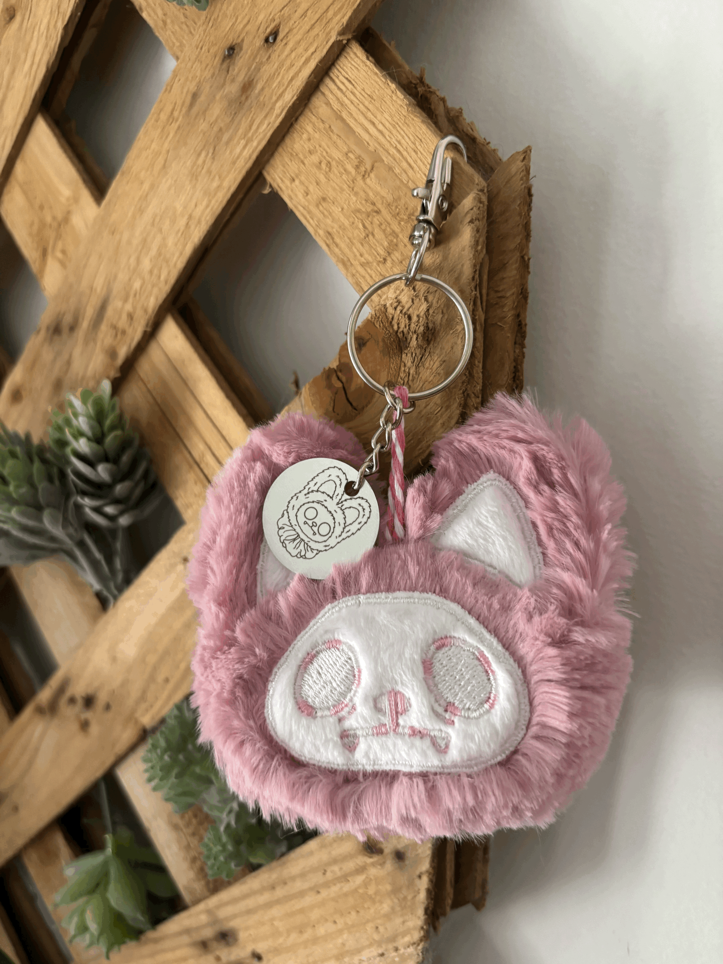 Bag Charm: Variegated Pink