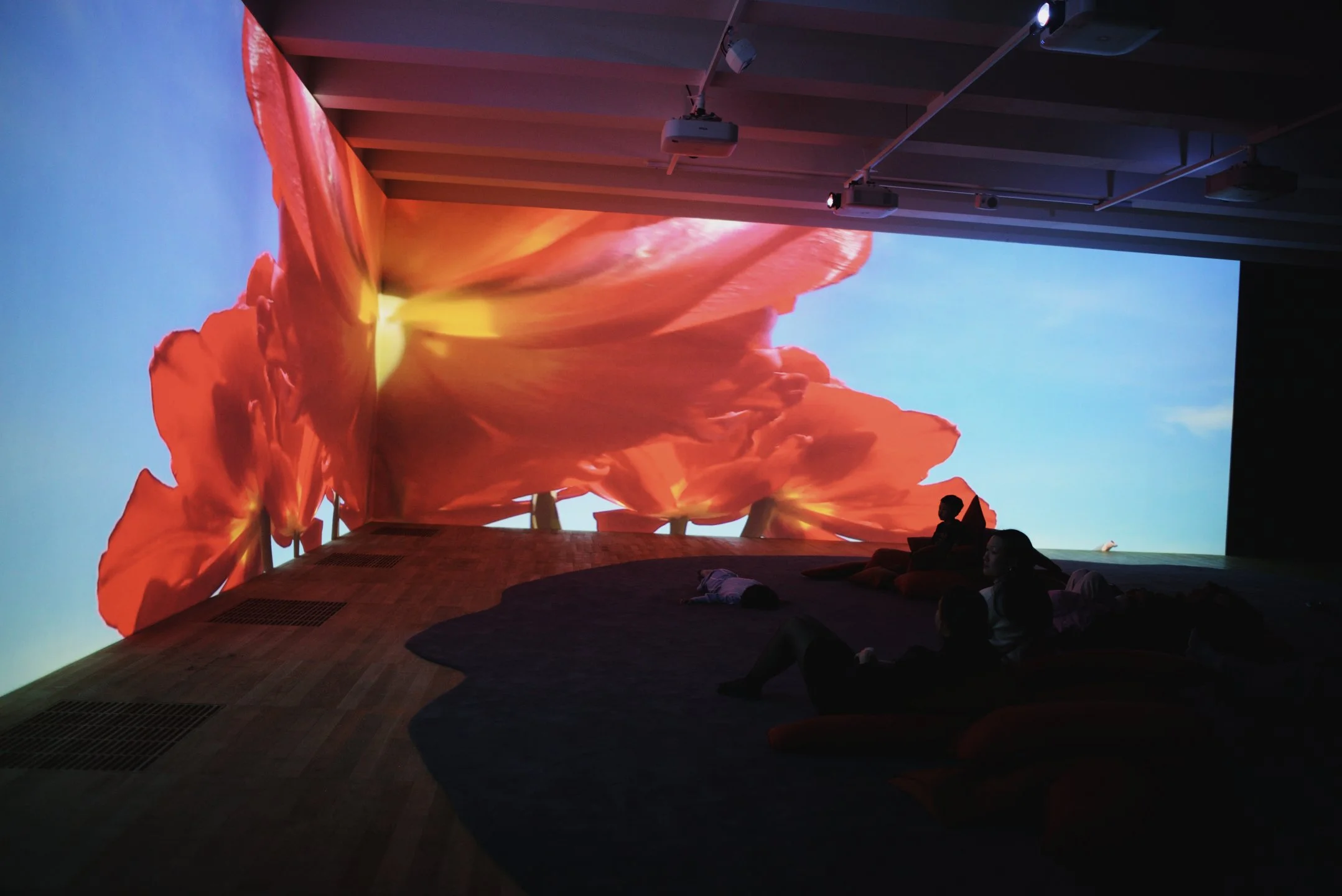 Apples, tulips and strawberries, as well as a pig. 
Pipilotti Rist nov'25
