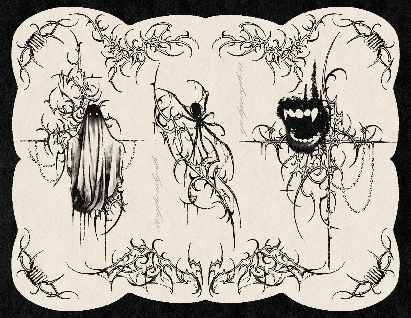 Posting this again so it&rsquo;s visible on my feed~ probably gonna do this a few times with some older flash sheets. These are all claimed but I&rsquo;d really love to do some similar pieces with different subjects like faces, angels and bugs.
.
.
.