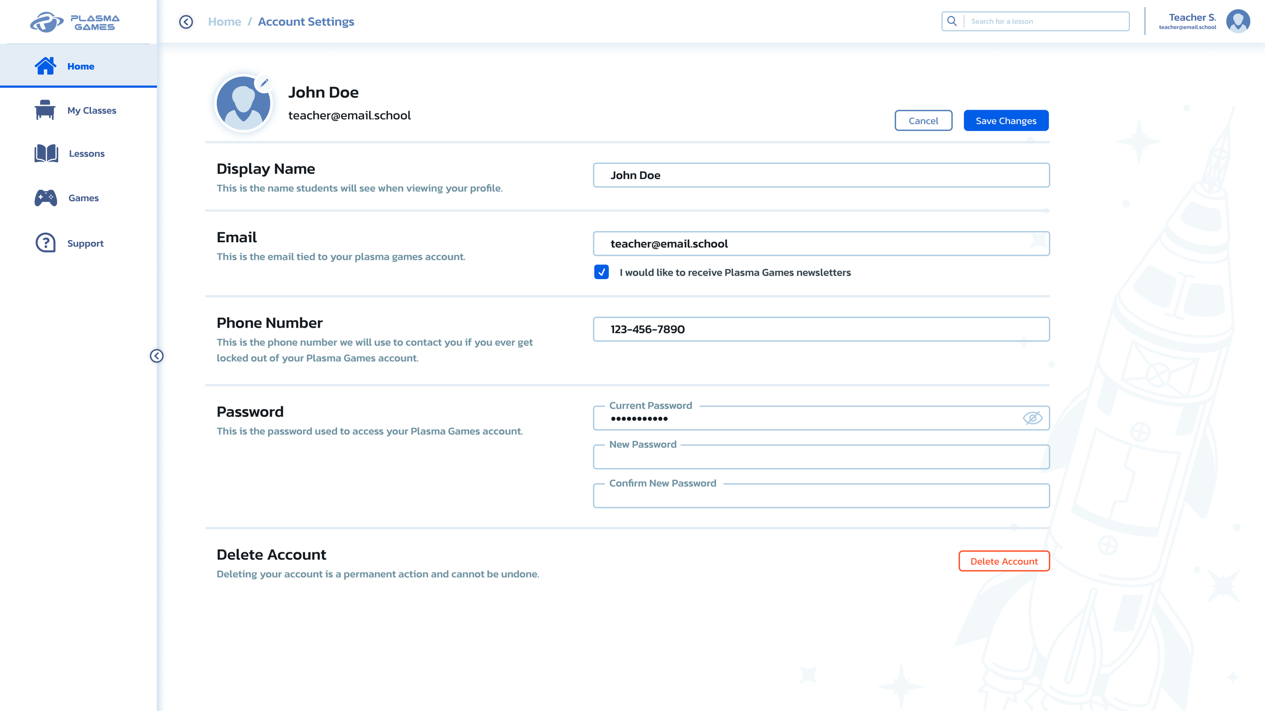 Account Settings