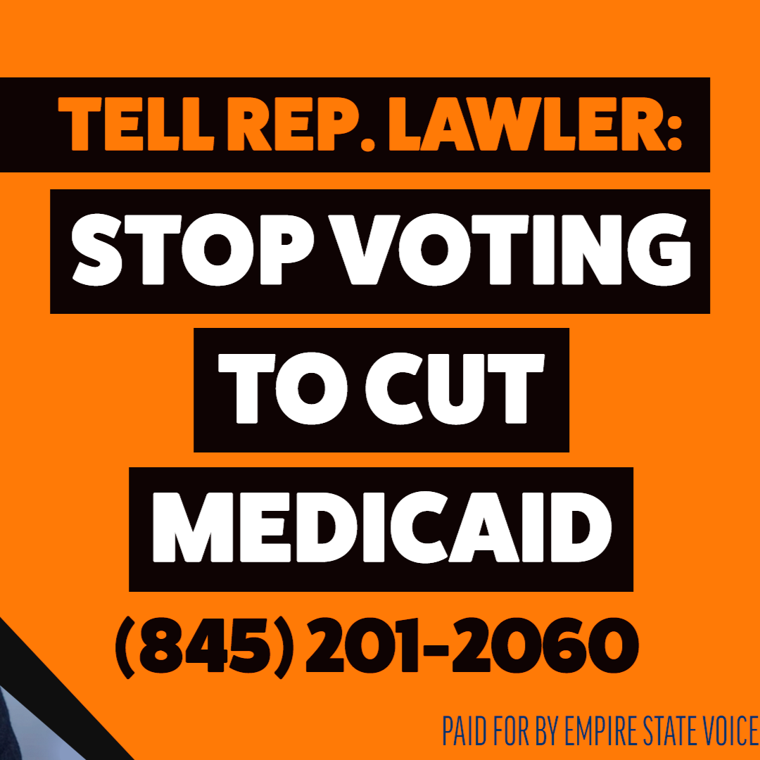 Billboard Calling Out Lawler’s Votes to Cut Medicaid to Circle Madison Square Garden Ahead of Eastern Conference Finals