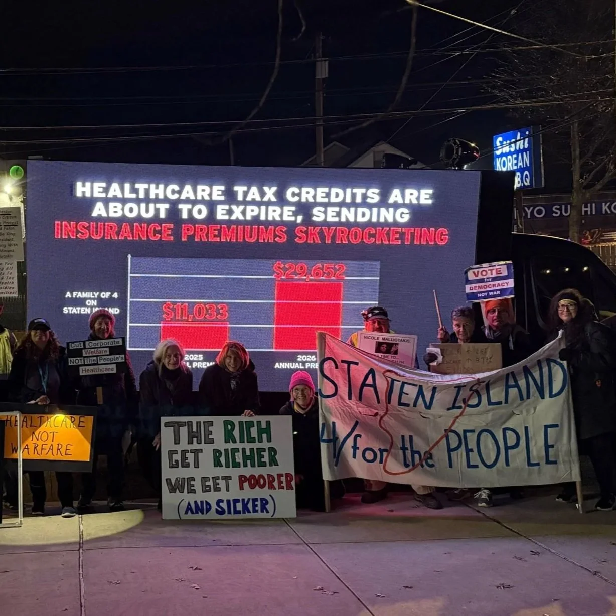 Staten Islanders Rally Outside of Rep. Malliotakis’ Office, Demanding She Sign the ACA Discharge Petition