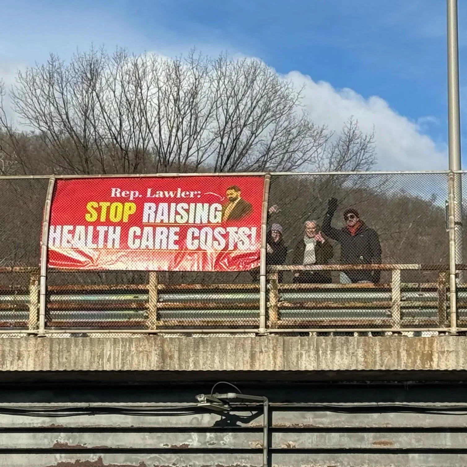 Highway Banners in Nyack and Pearl River Call on Congressman Lawler to Stop Voting to Raise New Yorkers’ Health Care Costs