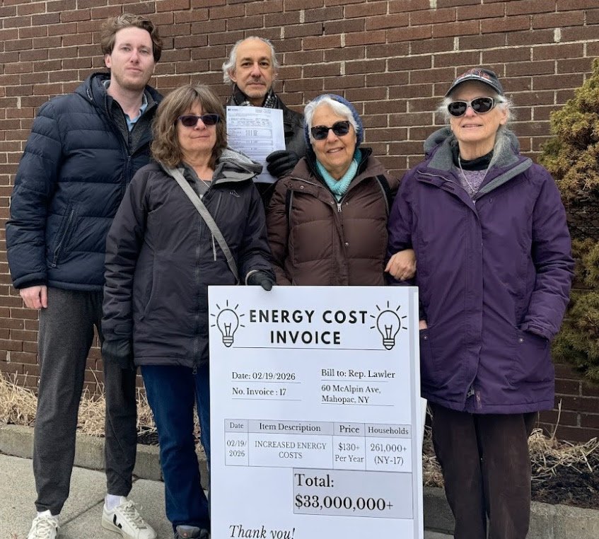 New Yorkers Deliver Congressman Lawler the “Bill” for Skyrocketing Energy Costs During Coldest Winter in Years