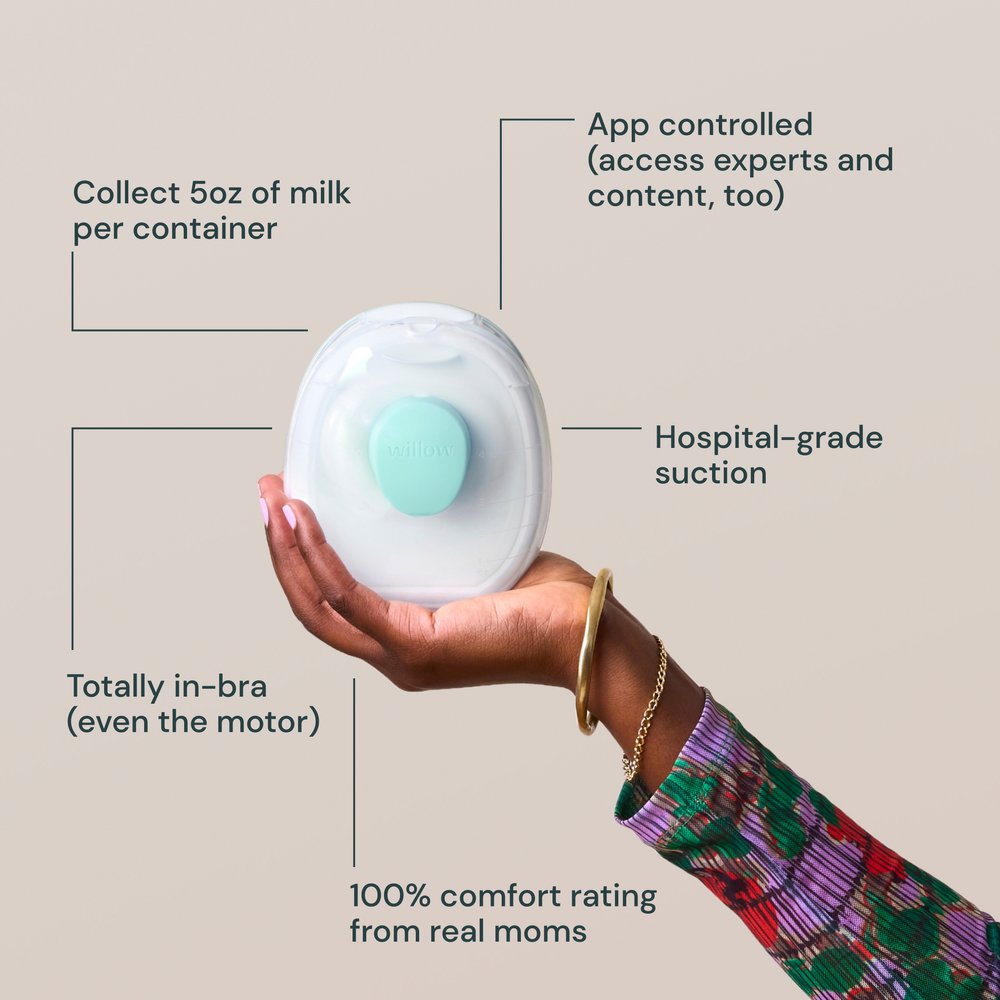 Willow Go Wearable, Cord-Free Double Electric Breast Pump — Willow
