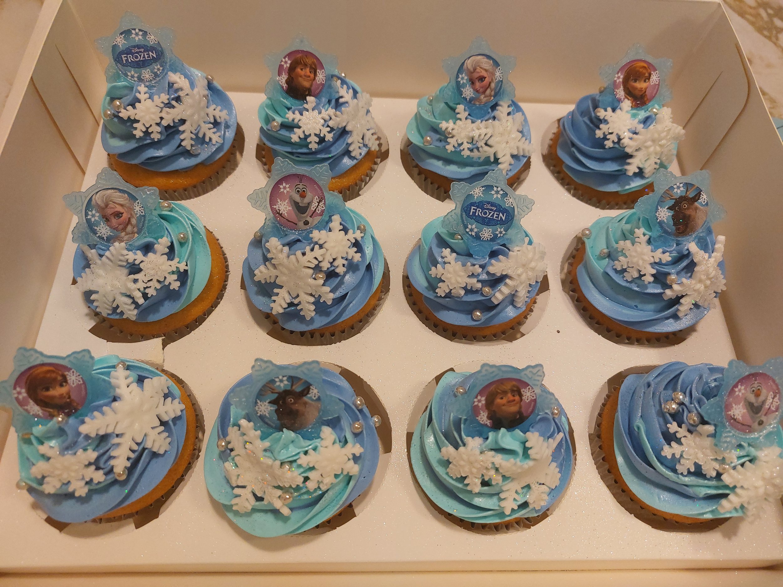 Cupcakes Frozen/Reine des Neiges - Crème de Folies