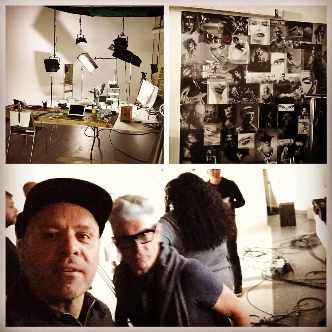 Stephen Moody and Galini before photoshoots