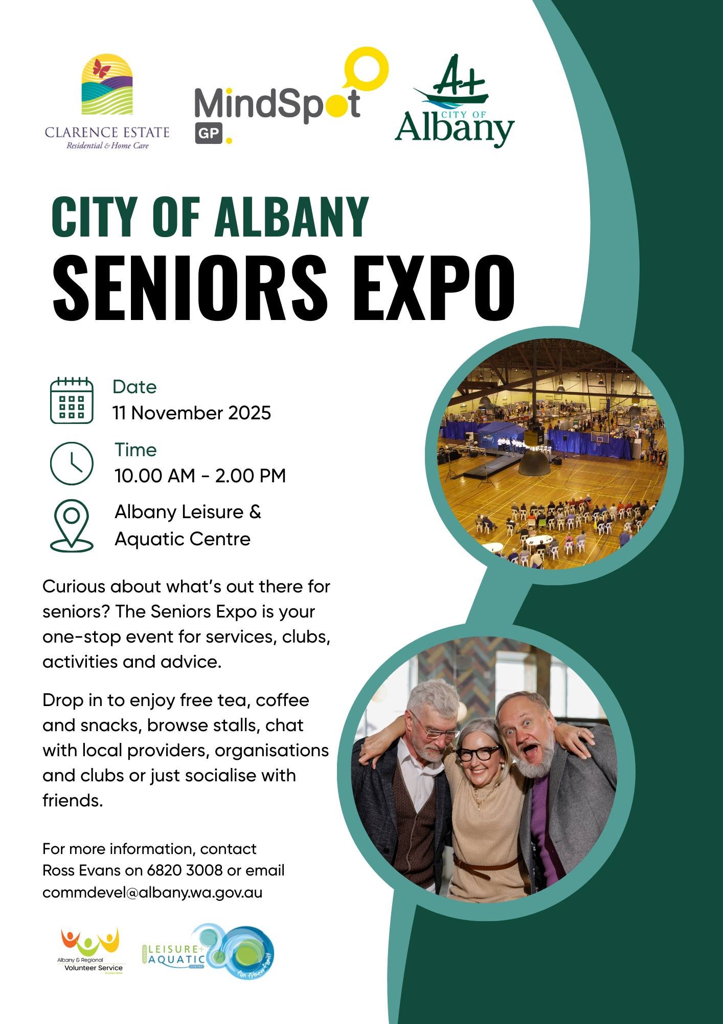 ⭐ You still have time to apply &amp; help volunteer! ⭐

JOIN US NEXT WEEK 

Albany Senior&rsquo;s Expo 2025 &ndash; The City of Albany - November 11th 2025.

The City of Albany is once again bringing the community together for the Senior&rsquo;s Expo