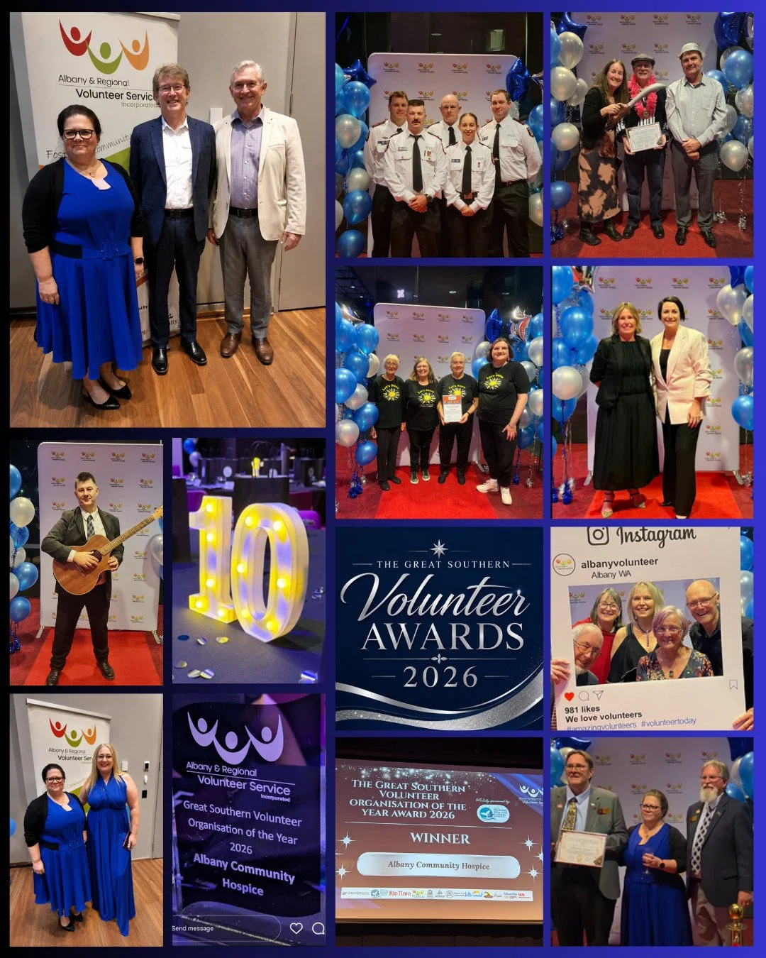 As part of National Volunteer Week celebrations, ARVS hosted our annual Volunteer Awards Gala last night at the beautiful Albany Entertainment Centre, bringing together 120 guests to celebrate the incredible contribution volunteers make across the Gr