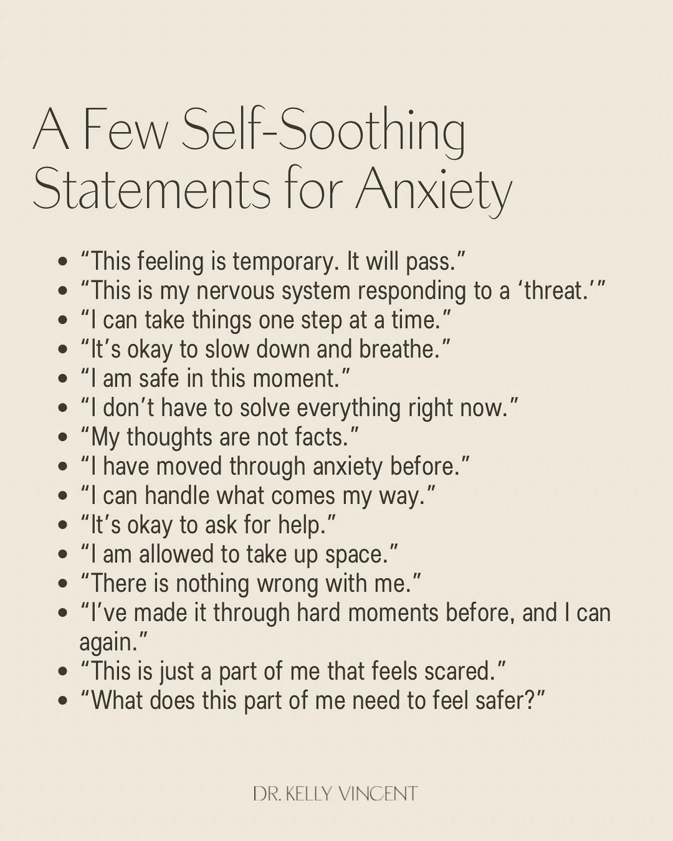 Anxiety has a way of pulling us out of the present and convincing us we&rsquo;re not safe &mdash; even when we are. One way to shift this is by creating gentle reminders that help your nervous system settle and remind you of your own strength. 🌿

Th