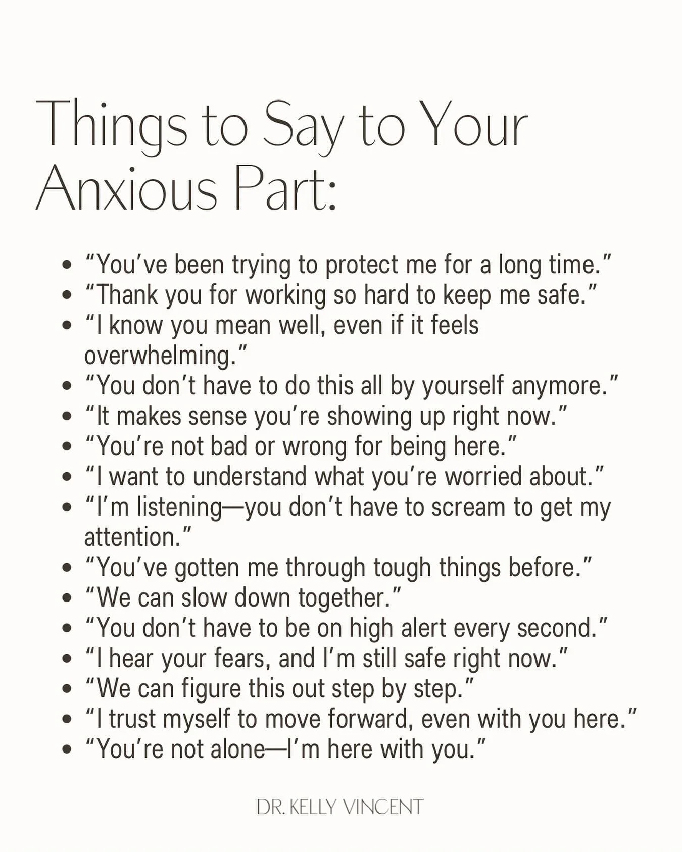 Anxiety often shows up like an overprotective friend&mdash;loud, persistent, and convinced it&rsquo;s the only thing keeping you safe. From an IFS lens, anxiety is a part of you (not all of you) that learned to be on high alert to prevent pain or dan